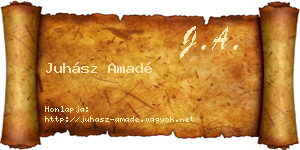 Juhász Amadé névjegykártya